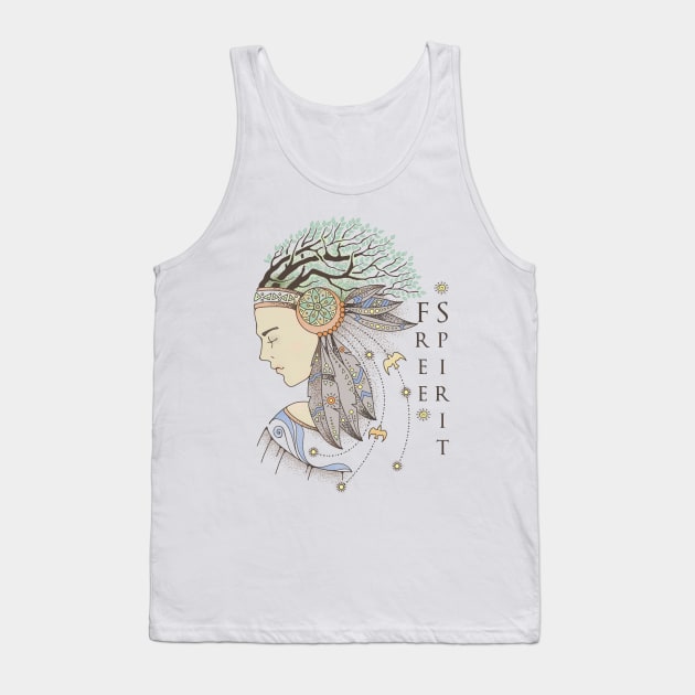 Free spirit - Tribal woman Tank Top by ArtStyleAlice